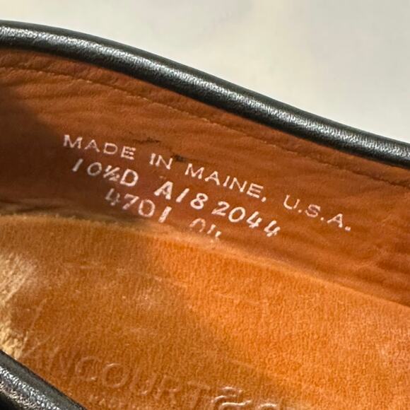 NEW HEELS Rancourt & Co. Weltline Penny Loafers Black Handsewn Maine USA 10.5 D - Picture 10 of 12